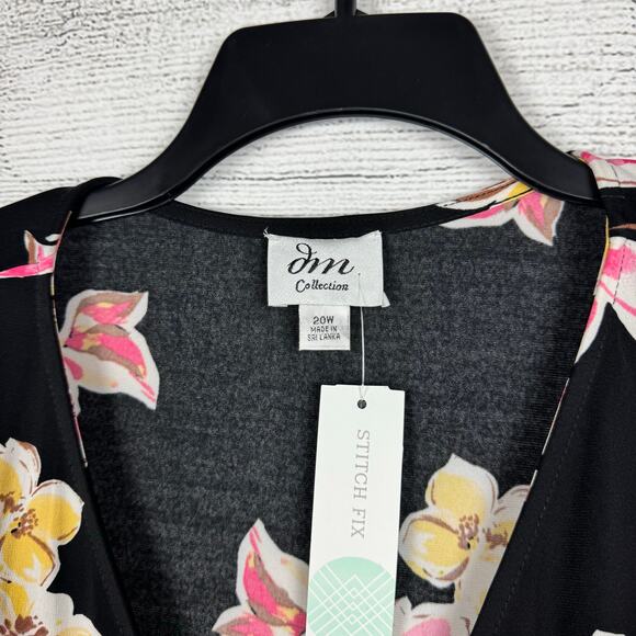 Donna Morgan Plus Size Sheriden Faux Wrap Floral Spring Dress Size 20W - Picture 4 of 10